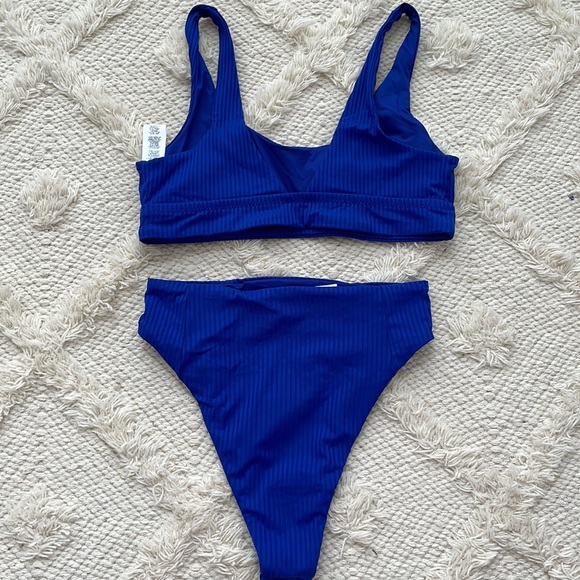 Vitamin A blue ribbed bikini - Picture 4 of 6